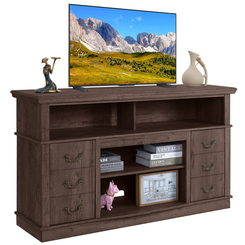 Farmhouse TV Stand with Storage Cabinet for TVs up to 65"