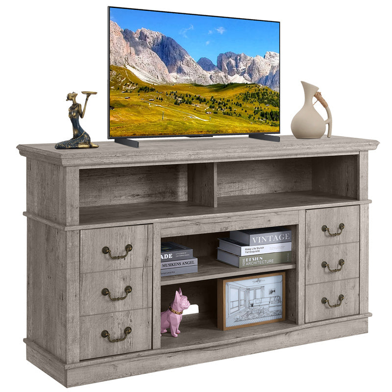 Farmhouse TV Stand with Storage Cabinet for TVs up to 65"